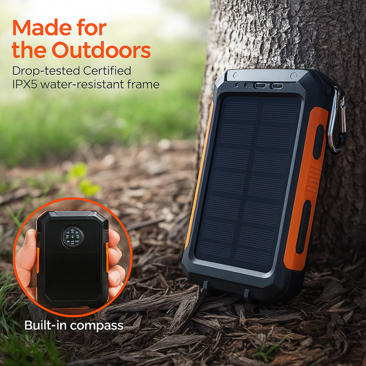 10000mAh Portable Solar Power Bank
