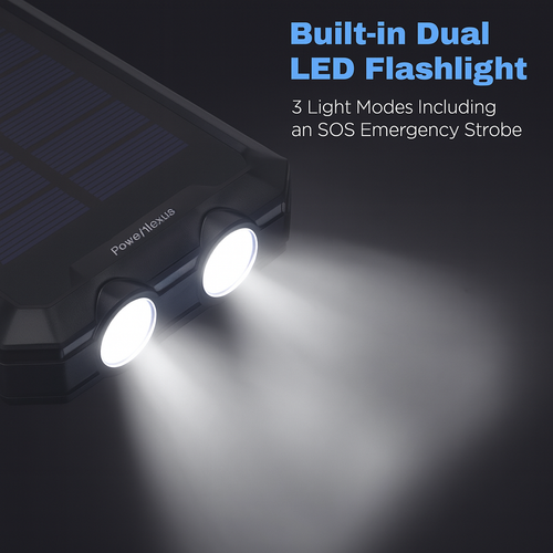 10000mAh Portable Solar Power Bank