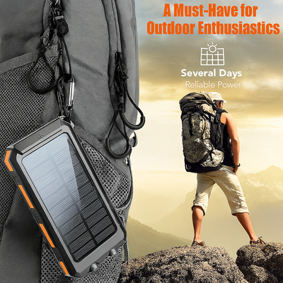 10000mAh Portable Solar Power Bank