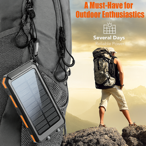 10000mAh Portable Solar Power Bank